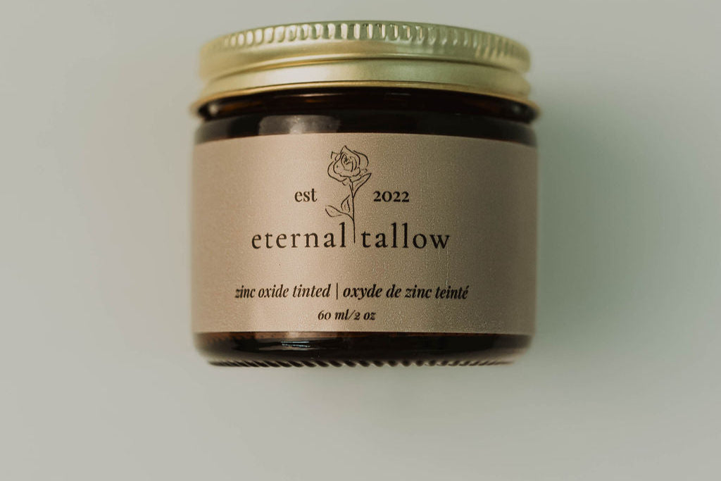 Zinc oxide tined tallow balm